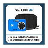 Kodak PixPro FZ45 Friendly Zoom 16MP Full-HD Digital Camera Bundle with Black Compact Case (Blue)