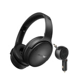 Bose QuietComfort Noise Cancelling Headphones (White Smoke) with Car Charger Adapter