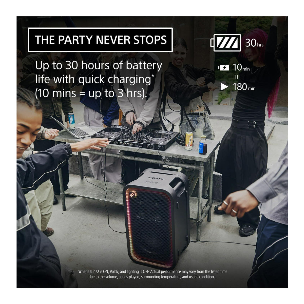Sony SRS-ULT700 ULT Tower 7 Bluetooth Karaoke Party Speaker