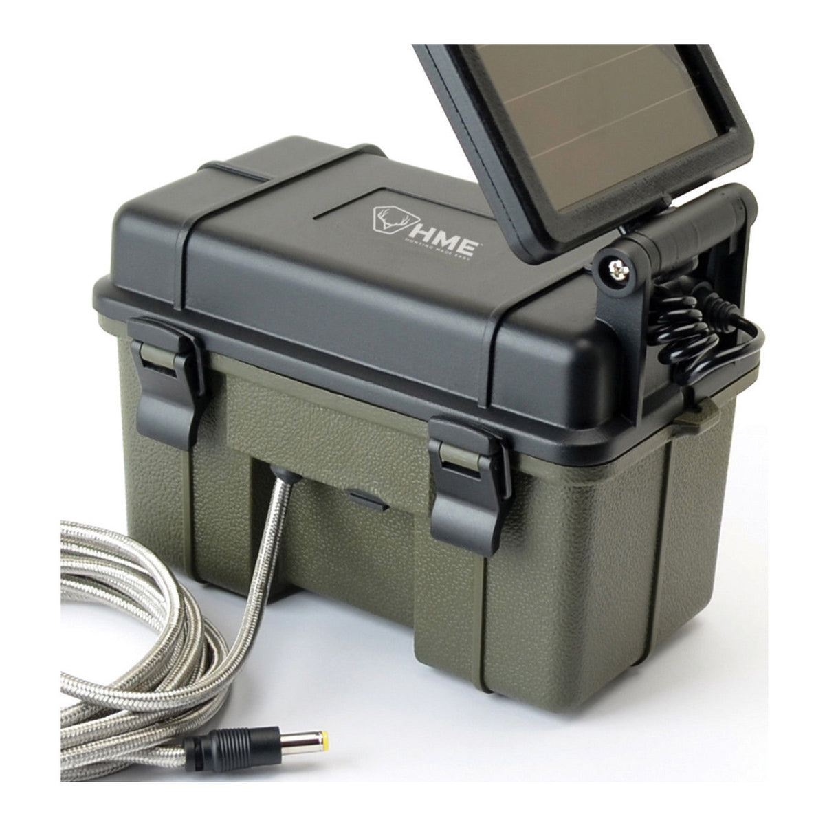 Hunting Made Easy HME 12-Volt Battery Box with 2-Watt Solar Panel for Trail Cameras (2-Pack)
