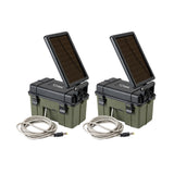 Hunting Made Easy HME 12-Volt Battery Box with 2-Watt Solar Panel for Trail Cameras (2-Pack)