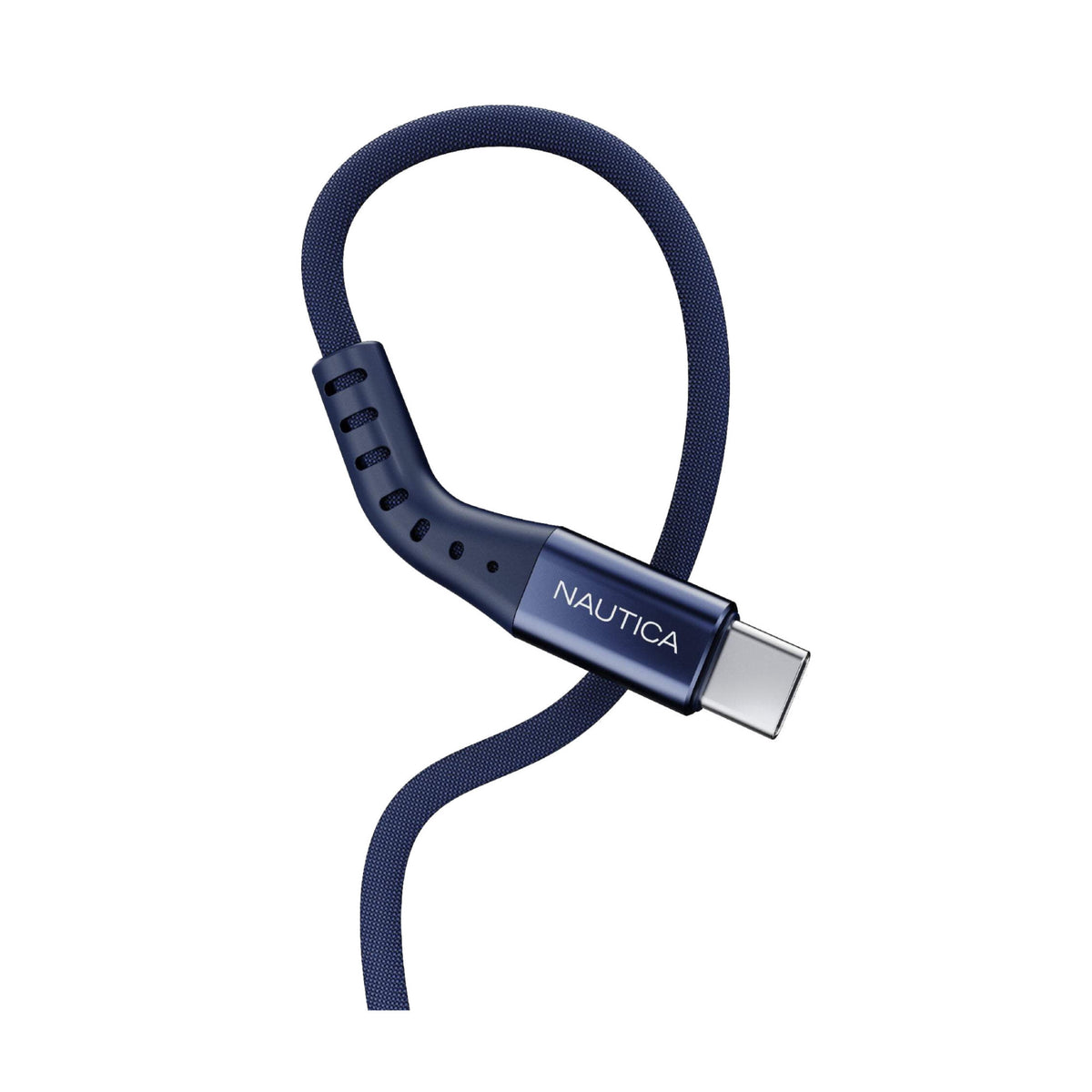 Nautica Urban CB500 Premium Braided 6ft USB-C to USB-C Cable with 65W Fast Charge (Navy)