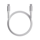 Nautica Urban CB500 Premium Braided 6ft USB-C to USB-C Cable with 65W Fast Charge (White)
