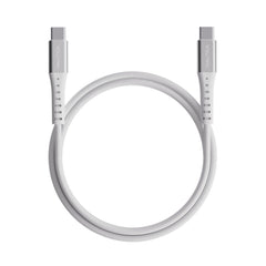 Nautica Urban CB500 Premium Braided 6ft USB-C to USB-C Cable with 65W Fast Charge (White)