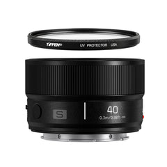 Panasonic LUMIX S 40mm f/2 L-Mount Compact Prime Lens Bundle with 62mm UV Protector Lens Filter