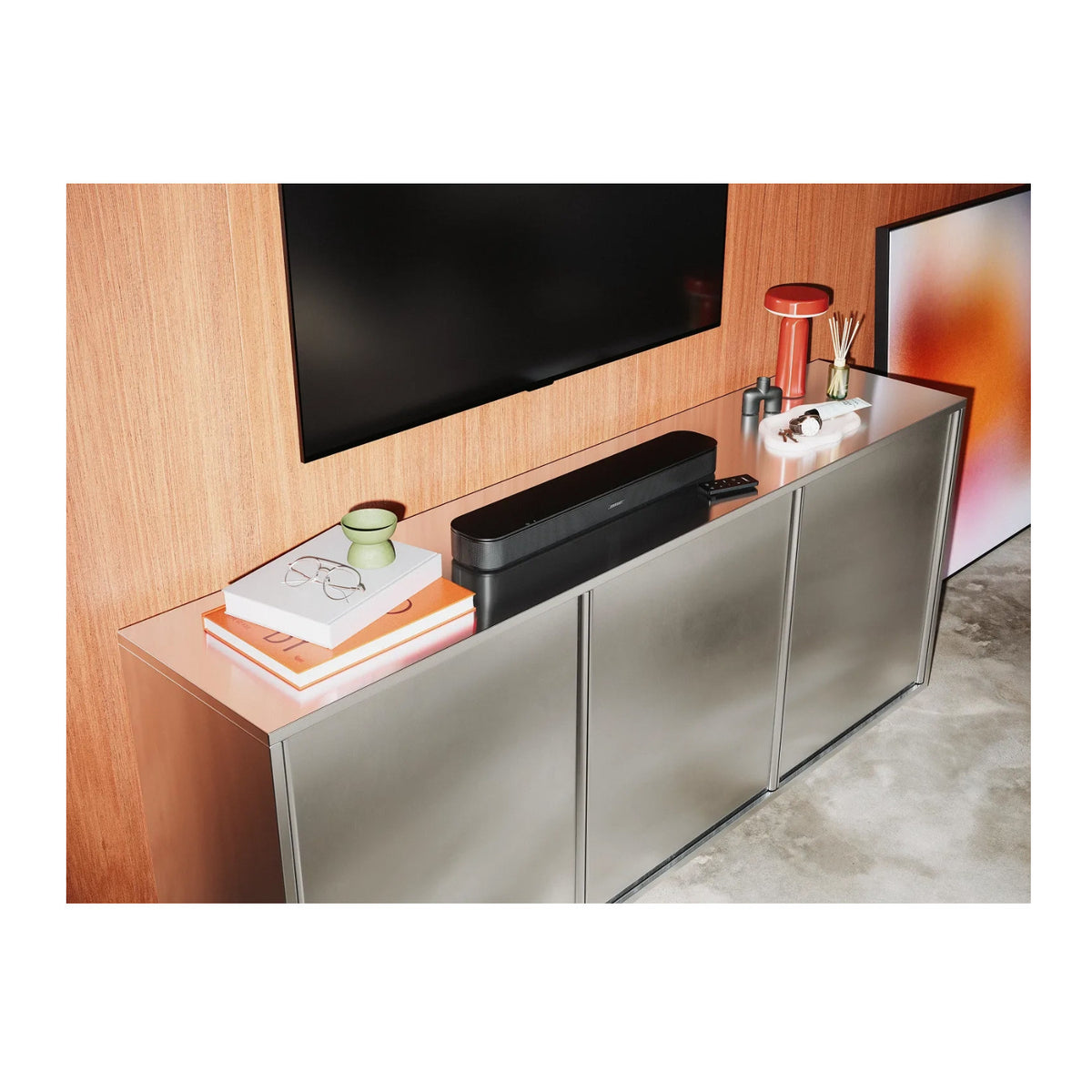 Bose TV Speaker (2nd Gen) Compact Bluetooth Soundbar (Black) with Wall Mounts Bundle
