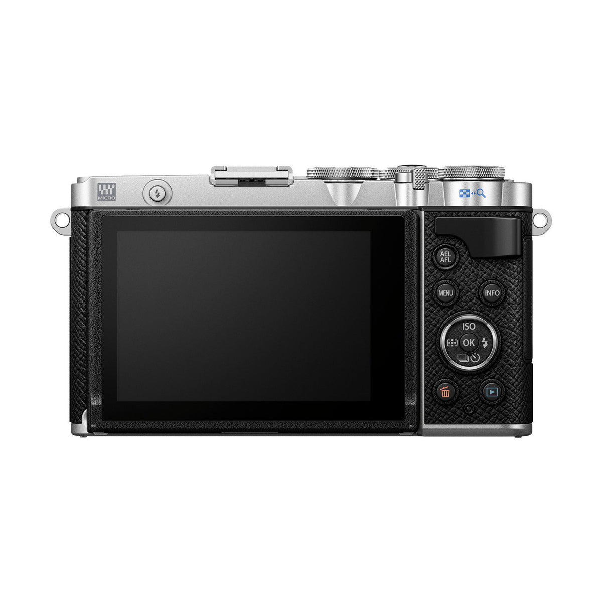 OM System PEN 20.4MP Mirrorless Camera for 4K Video Recording with a Skinny Wrist Strap (Silver)