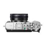 OM System PEN Mirrorless Camera with 14-42mm F3.5-5.6 III Lens and Skinny Wrist Strap (Silver)