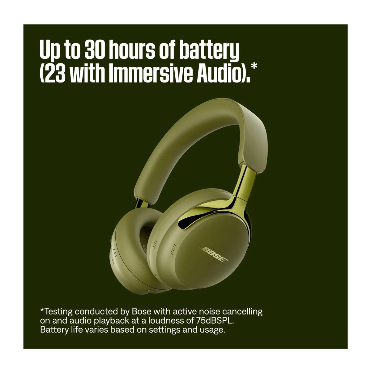 Bose QuietComfort Ultra Wireless Noise Canceling Over-Ear Headphones (2nd Gen) Olive Green