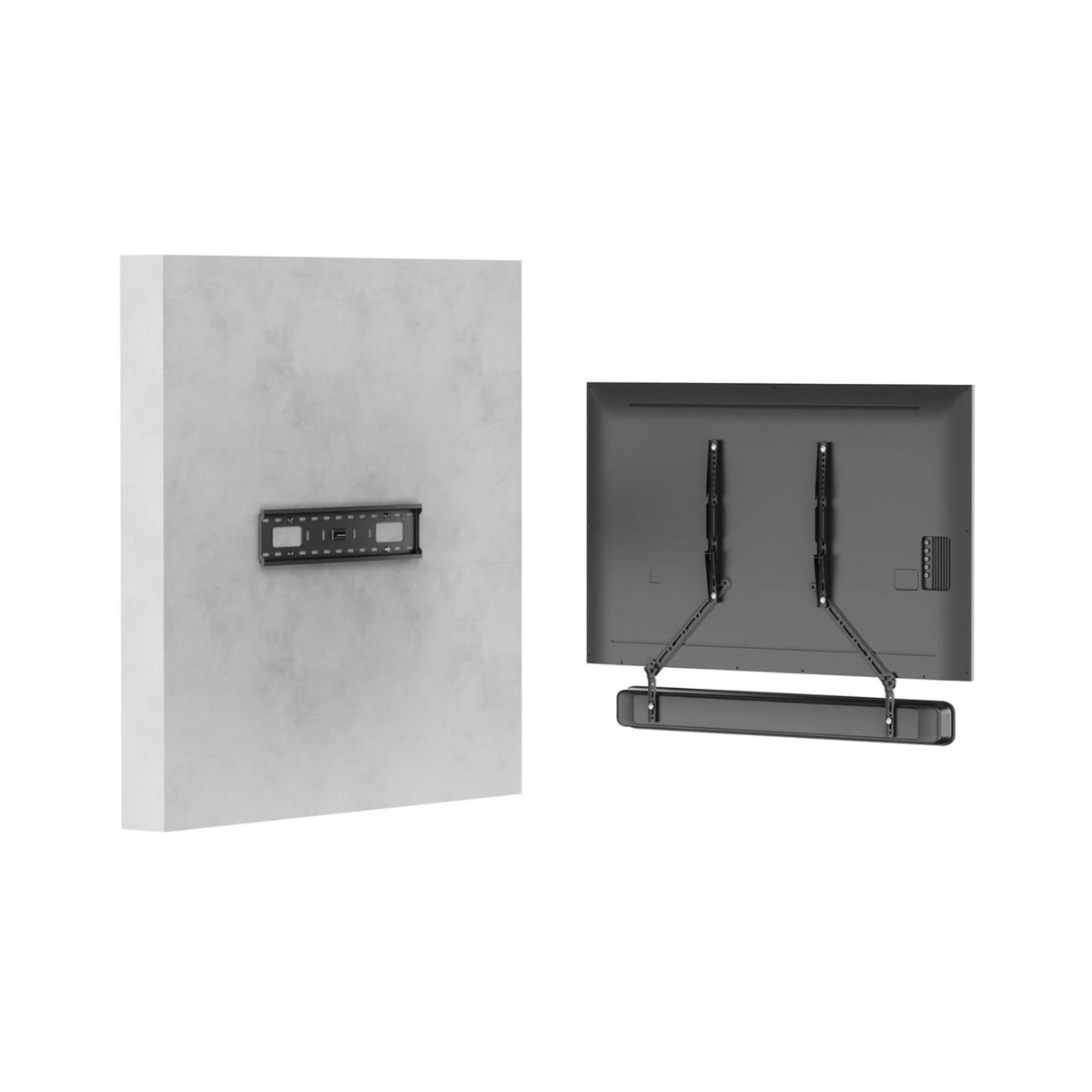 Monoprice Universal Soundbar Bracket with Adjustable Arms Fits Displays 23in to 75in