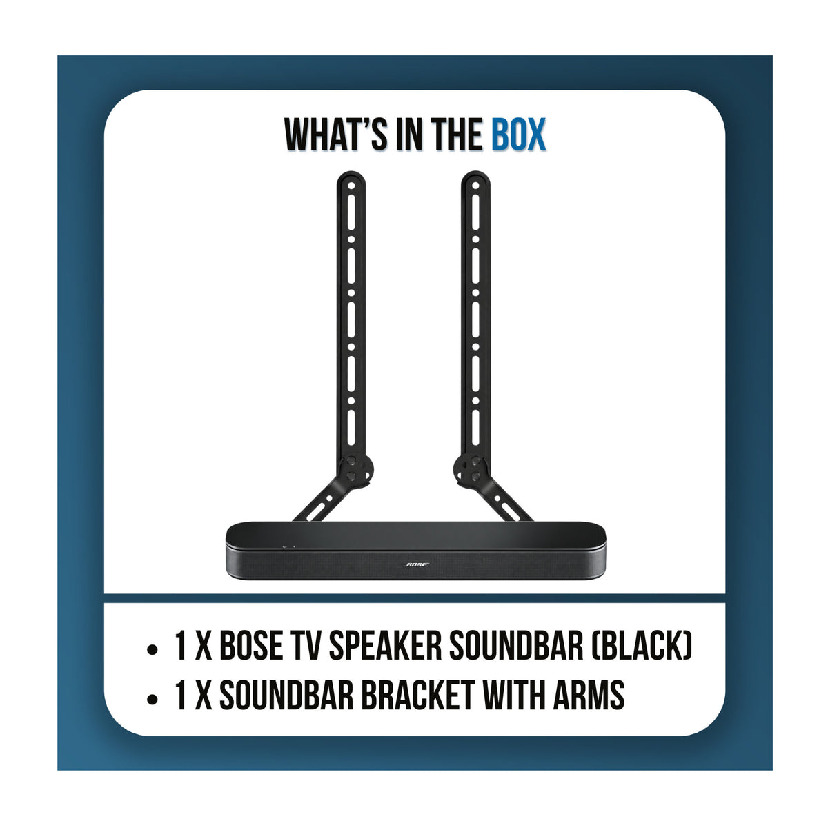 Bose TV Speaker 2nd Gen Bluetooth Soundbar with Bracket and Arms (Black)