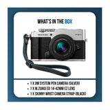 OM System PEN Mirrorless Camera with 14-42mm F3.5-5.6 III Lens and Skinny Wrist Strap (Silver)