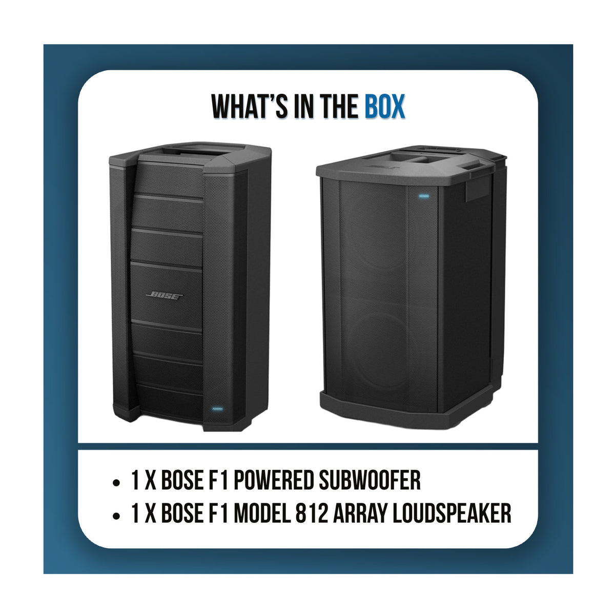 Bose F1 Model 812 Powered Flexible Array Loudspeaker with Bose F1 Powered Subwoofer for Live Sound