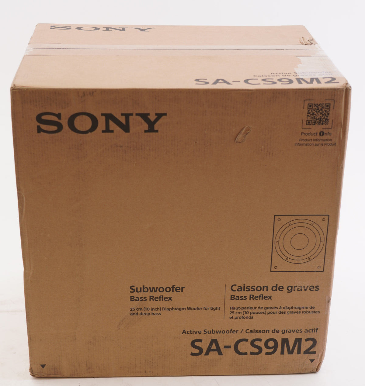 Sony SA-CS9M2 10-Inch Powered Active Subwoofer (Black) (Open Box)