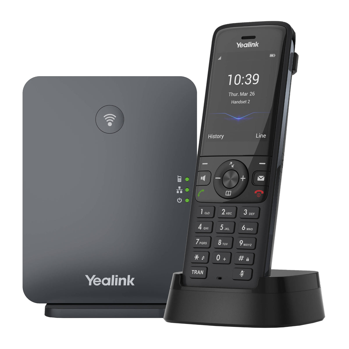 Yealink W78P DECT IP Phone System with W78H Handset, W70B Base, Bluetooth 5.1