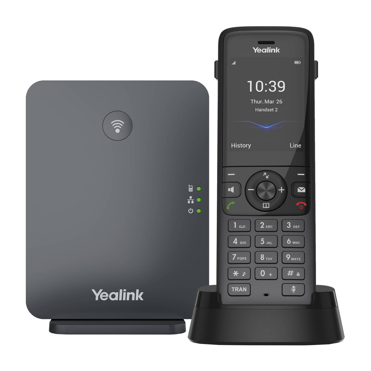 Yealink W78P DECT IP Phone System with W78H Handset, W70B Base, Bluetooth 5.1