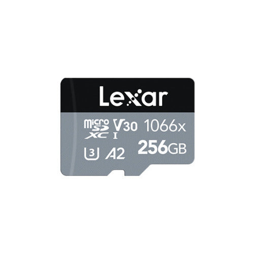 Lexar Professional 1066x 256GB microSDXC UHS I Card U3 V30 A2 Silver Series