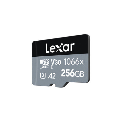 Lexar Professional 1066x 256GB microSDXC UHS I Card U3 V30 A2 Silver Series
