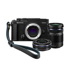 OM System PEN 20.4MP Digital Camera with 14-42mm and 40-150mm Lenses, and Wrist Strap (Black)