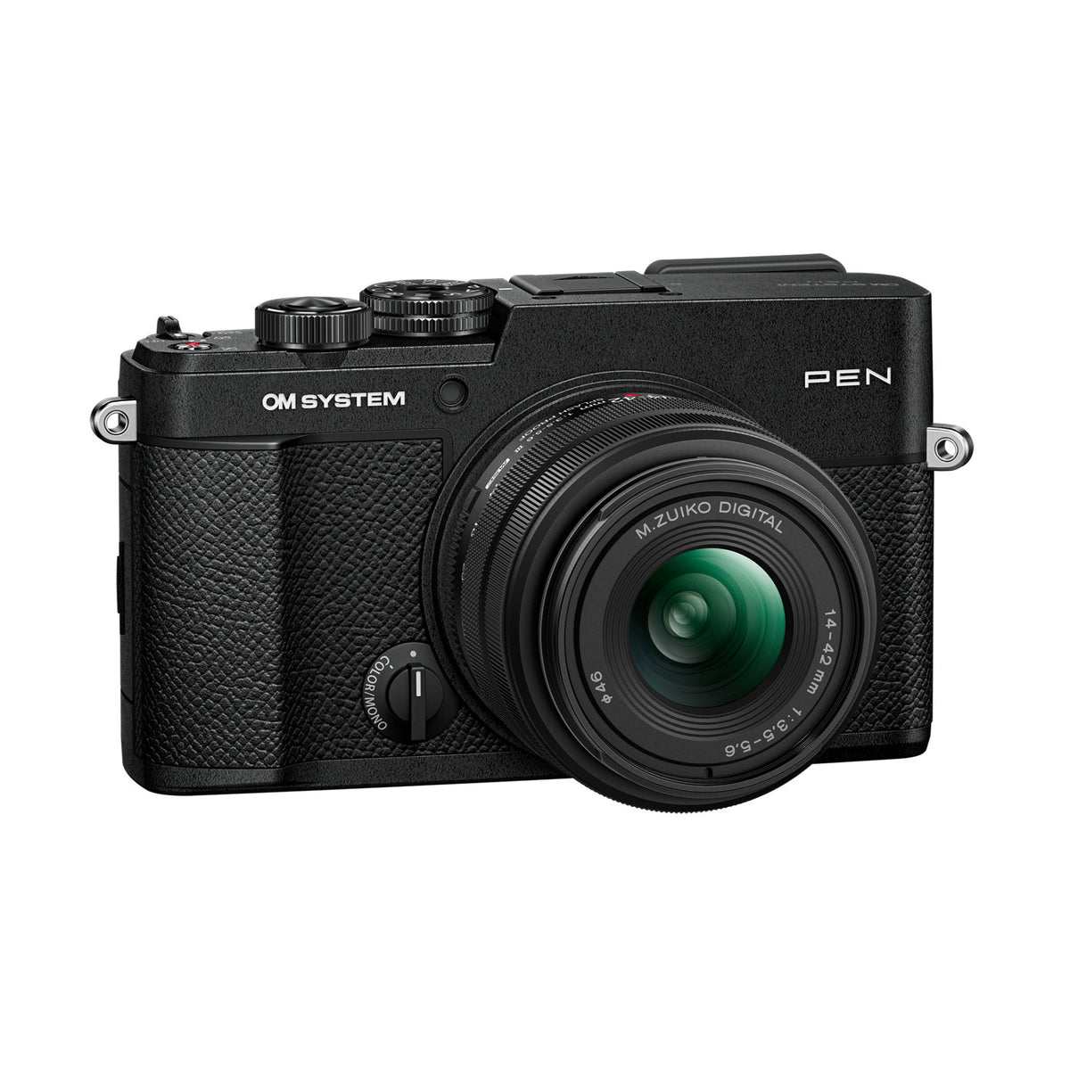 OM System PEN 20.4MP Digital Camera with 14-42mm and 40-150mm Lenses, and Wrist Strap (Black)