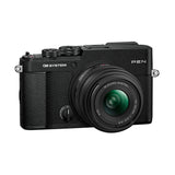 OM System PEN 20.4MP Digital Camera with 14-42mm and 40-150mm Lenses, and Wrist Strap (Black)