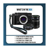 OM System PEN 20.4MP Digital Camera with 14-42mm and 40-150mm Lenses, and Wrist Strap (Black)