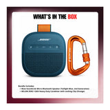 Bose SoundLink Micro Bluetooth Speaker (Twilight Blue, 2nd Generation) with Carabiner Bundle