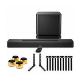 Bose Smart Dolby Atmos Soundbar (Black) Bundle with Bass Module 500 Wireless Subwoofer & Accessories