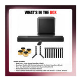 Bose Smart Dolby Atmos Soundbar (Black) Bundle with Bass Module 500 Wireless Subwoofer & Accessories