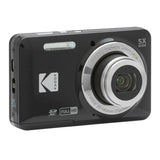 Kodak PIXPRO FZ55 Digital Camera Bundle with 64GB SDXC Card, Card Reader, and Small Pouch (Black)