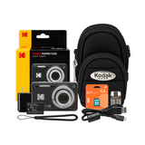Kodak PIXPRO FZ55 Digital Camera Bundle with 64GB SDXC Card, Card Reader, and Small Pouch (Black)