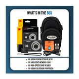 Kodak PIXPRO FZ55 Digital Camera Bundle with 64GB SDXC Card, Card Reader, and Small Pouch (Black)