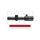 Burris RT 6 1-6x24mm Compact Riflescope with 30mm Tube and Illuminated Rear Focal Plane Reticle