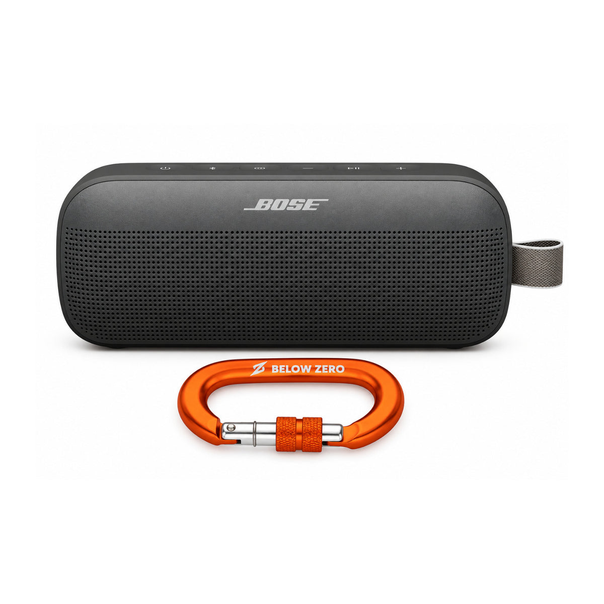 Bose SoundLink Flex Portable Bluetooth Speaker (2nd Generation, Black) Bundle with Carabiner