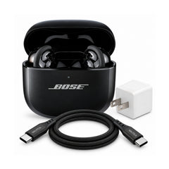 Bose QuietComfort Ultra True Wireless Earbuds 2nd Gen (Black) Bundle with Accessories