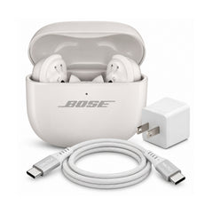 Bose QuietComfort Ultra True Wireless Earbuds 2nd Gen (White Smoke) Bundle with Accessories