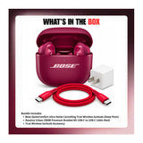 Bose QuietComfort Ultra True Wireless Earbuds 2nd Gen (Deep Plum) Bundle with Accessories