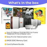 Sony FE 300mm F2.8 GM OSS Full-Frame Telephoto Prime G Master Lens with Teleconverter Lens Bundle