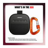 Bose SoundLink Micro Bluetooth Speaker (Black, 2nd Generation) Bundle with Carabiner