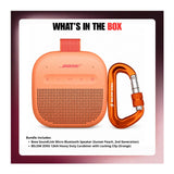 Bose SoundLink Micro Bluetooth Speaker (Sunset Peach, 2nd Generation) with Carabiner