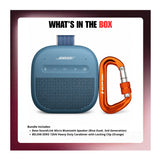 Bose SoundLink Micro Bluetooth Speaker (Blue Dusk, 2nd Generation) with Carabiner