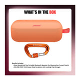 Bose SoundLink Flex Portable Bluetooth Speaker (2nd Generation, Sunset Peach) Bundle with Carabiner