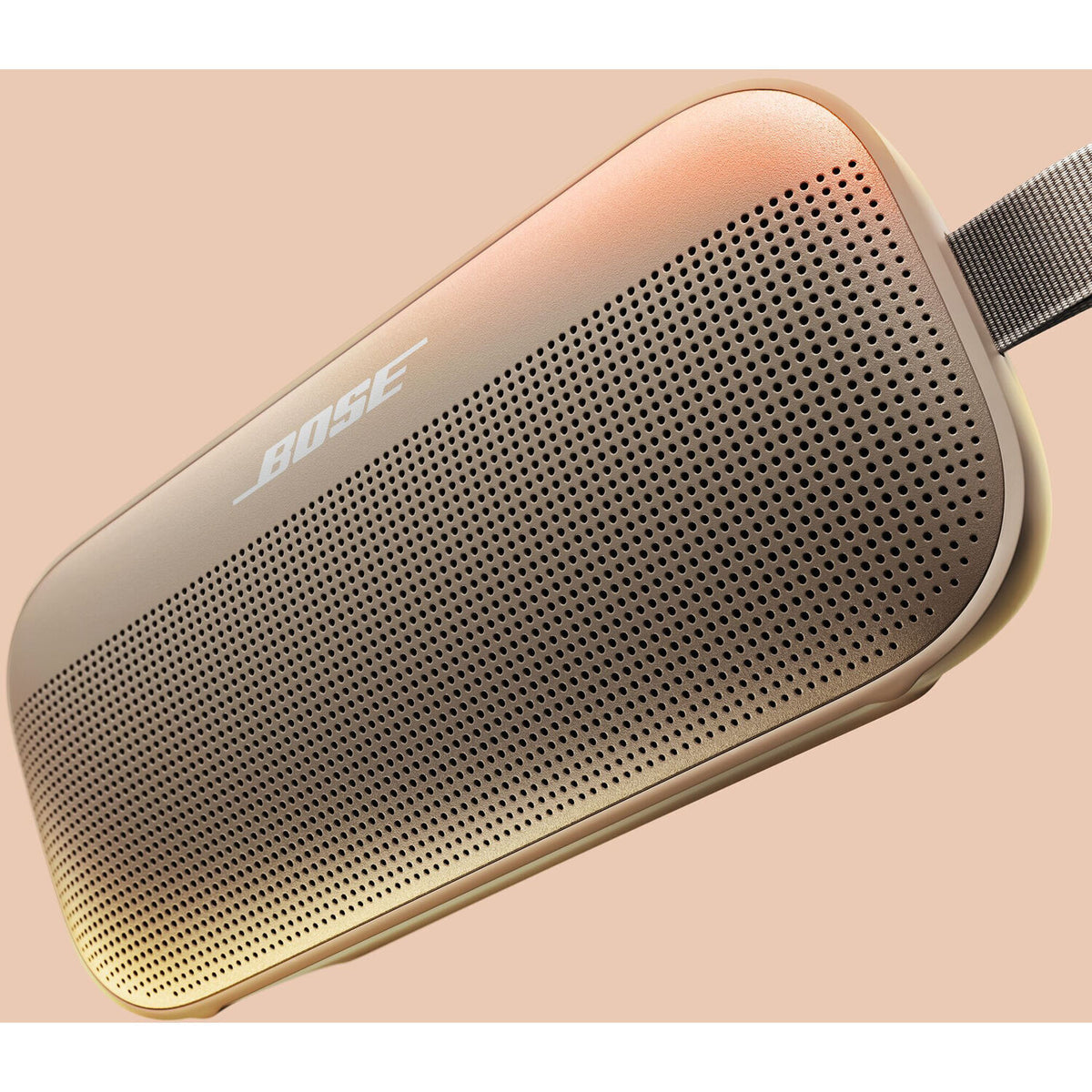 Bose SoundLink Flex Portable Bluetooth Speaker (2nd Generation, Sandstone) Bundle with Carabiner