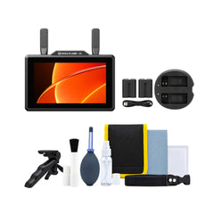 Hollyland Pyro 5 All-In-One 4K Wireless Transceiver Monitor Bundle with Batteries and Cleaning Kit