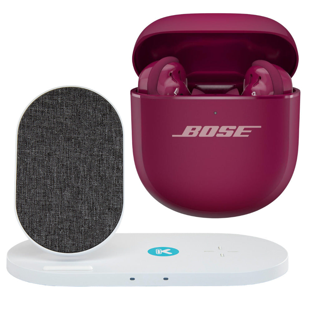 Bose QuietComfort Ultra True Wireless Earbuds 2nd Gen (Deep Plum) Bundle with Charging Accessory