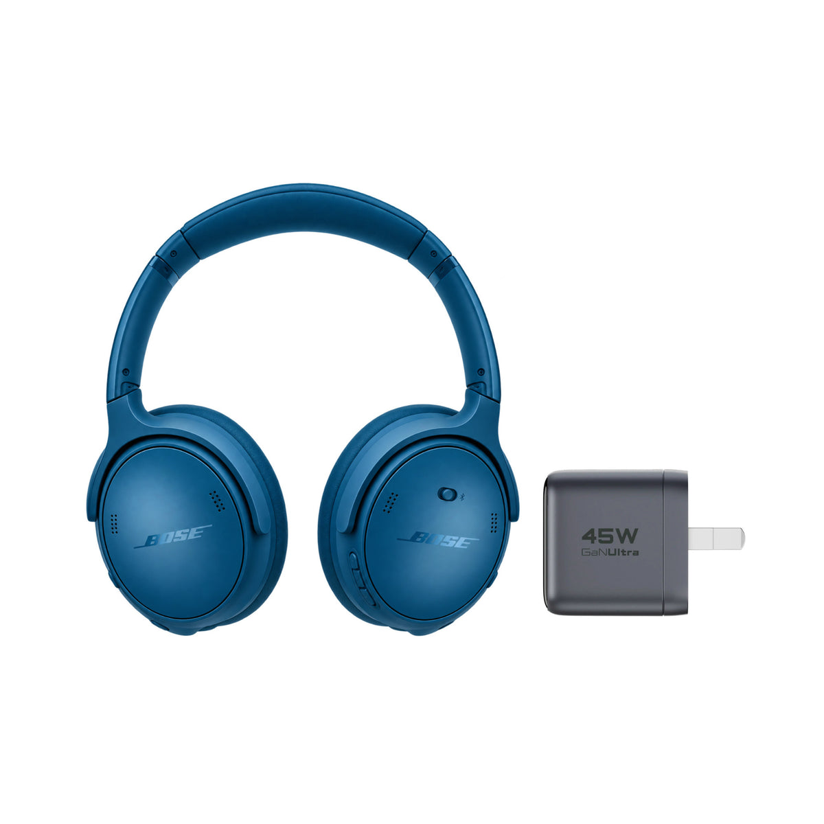 Bose QuietComfort Noise Cancelling Headphones Bundle with 45W Wall Charger (Twilight Blue)