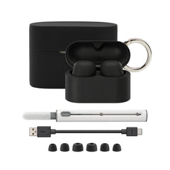 Sony WF-1000XM6 True Wireless Noise Cancelling Earbuds with Silicone Case and Cleaning Kit (Black)