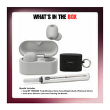 Sony WF-1000XM6 True Wireless Noise Cancelling Earbuds (Platinum Silver) with Case Bundle