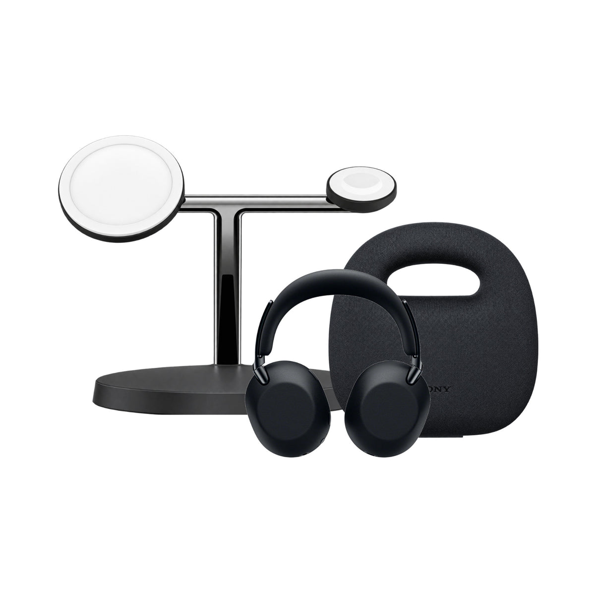 Sony 1000X THE COLLEXION Wireless Headphones Bundle with Belkin 3-in-1 Charging Stand (Black)