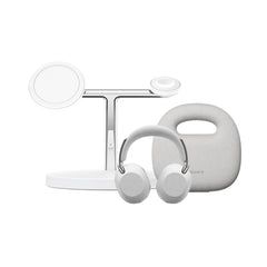 Sony 1000X THE COLLEXION Wireless Headphones Bundle with Belkin 3-in-1 Charging Stand (Platinum)